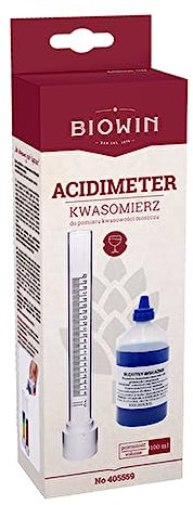 AlcoFermBrew Acidometer – För Mätning av Syrahalt, Nödvändig vid Hemmavinproduktion, Vinsyramätare för att Bestämma Syrainnehållet i Vin