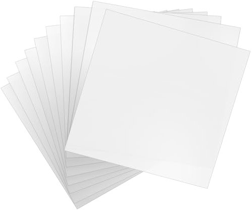 WANTOUTH 10 Stücke Schablonenfolie Mylar Schablonenblätter 30.5 * 30.5cm Mylar folie Schablonen Mylarfolien Halbtransparent Stencil Folie Schablonenkunstblatt für Zeichnungen, Kunstjournale