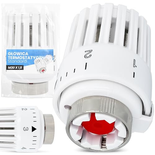 Thermostatkopf Heizkörper Thermostat Temperaturregler Heizungsthermostat Heizungsventil Heizkörperventil Energiesparend Büro Wohnung Haus Badezimmer Weiß