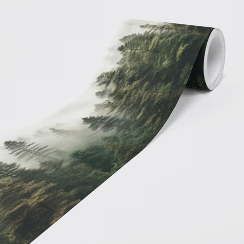 Dimex Bordure autocollante FORÊT - Bordure de papier peint bordure murale - Tatouage mural décoratif pour murs, meubles, plafonds, papiers peints, portes - 5 m x 0,15 m par rouleau
