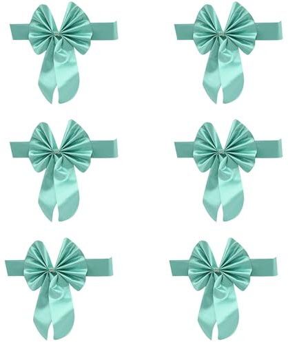 LLINthy Cinta elástica de satén decorativa para respaldo de silla, se ajusta fácilmente a lazos de cinta deslizante para el hogar elegante