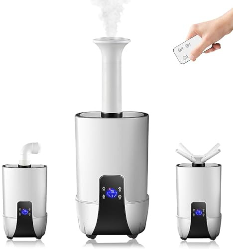 Umidificatore 15L, Multifunzionale Umidificatore Piante 1500ML/H Diffusori Ambiente Automatico 75W con Ugello Dritto Ugello Angolato e Ugello a Quattro Testine per Grow Tent Supermercati