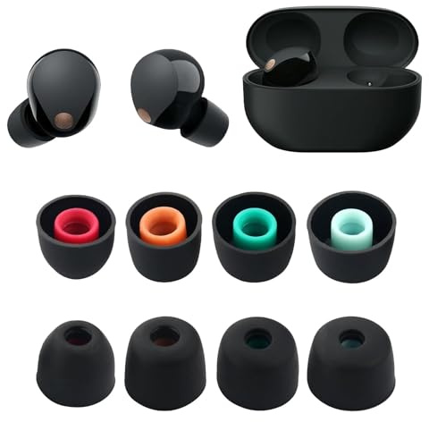 DEFIYEAR 4 Paar Silikon-Ohrstöpsel für Sony WF-1000XM5 WF-1000XM4, WF-1000XM3, WF-C700N Earbuds WF WI XBA Ohrhörer Ohrstöpsel, weiches Silikon (XS/S/M/L)