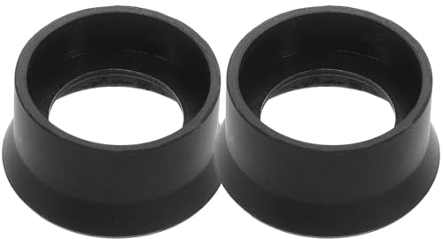 Kisangel Oculaires de Microscope Stéréo en Caoutchouc Noir Lot de 2 Faciles à Installer Diamètre Extérieur 31-33mm pour Utilisateurs Professionnels et Amateurs