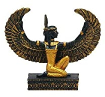 Maat egyptisk samlarfigur liten 6,5 cm H