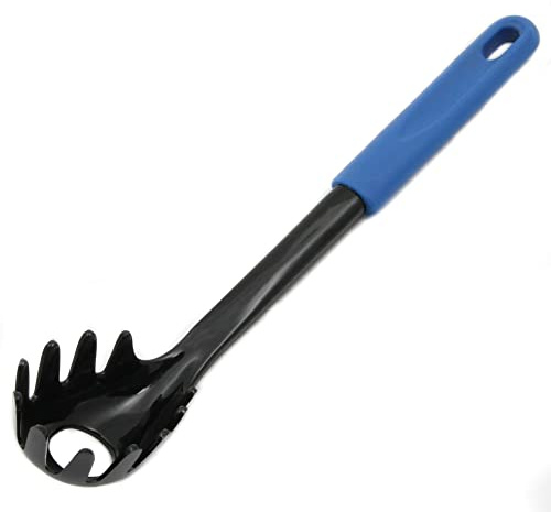 Chef Craft Basic Nylon Pasta/Spaghetti Fork, 11.5 inch, Blue/Black