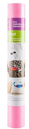 Cricut Glitter Iron On | Fluorescent Pink | 48cm (19) | Heat Transfer Vinyl Roll (HTV) | for use with All Cricut Cutting Machines