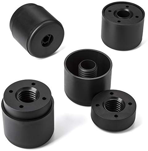 SOTECH 8er Set Möbelfüße Schrankfüße Hotel rund Höhe verstellbar von 44-54 mm