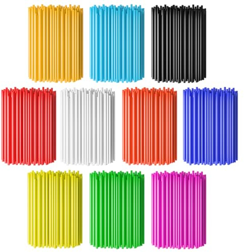 PSLER 72 PCS Spoke Skins Spoke Trim Wrap Decoration Protector Pipe Motocross Pit Dirt Bike Aaccessories 11 Mixed Colors