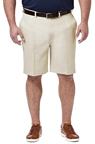 Haggar Men's Big-tall B&t Cool 18 Pro Classic Fit Stretch Flat Front Short, string, 54