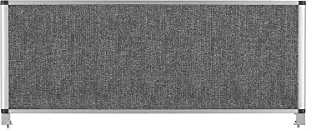 Bi-Office Schallschutzwand Evolution | Tischteiler | BxH 90 x 35 cm | Silber, Grau | Akustikwand Raumteiler Stellwand Trennwandsystem