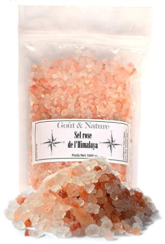 Sel rose de l’Himalaya, gros sel rose, sel de cuisine, sel rose pour moulin, sel de bain, gros sel sec, sel 1 kg, sel Himalaya cuisine