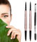 HeyBeauty Eyebrow Pencil with Brow Brush, Double Ended Eyebrow Pen, Automatic Makeup Cosmetic Tool Dark Brown 2 PCS