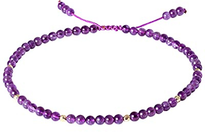Jewboo Natural Amethyst Anklet Bracelet For Women Beach Foot Jewelry Real Gemstone Healing Crystals Gem Yoga Meditation Adjustable Foot Bracelet