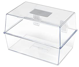 Deflecto® 8 x 5 Card Index Box Crystal
