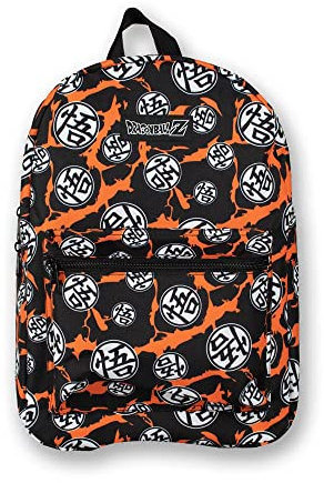 Bioworld Dragon Ball Z Logo Bolt Official Licensed Merchandise Backpack – A4 School Bag with Padded Laptop & Tablet Pouch, for Kids, Teens & Adults
