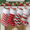 NIBESSER Calze Natalizie da Appendere Set da 4 Calze della Befana Vuote Personalizzate Sacchetti di Regalo Grandi 3D Pupazzo di Neve Babbo Natale Renna Fiocchi di Neve