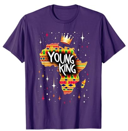 Boys African Kente Print Clothes Kids Young King Kente Youth T-Shirt