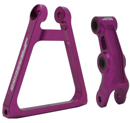 JFG RACING Motorcycle Rear Progression Triangle Suspension Linkage+Rear Linkage,Aluminum Rear Suspension Lift Kit for Sur Ron Light Bee S/X X160/X260-Purple