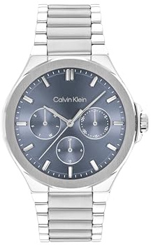 Calvin Klein Multi Zifferblatt Quarz Uhr für Damen Kollektion Vibrancy mit Silbernes Edelstahlarmband - 25100051