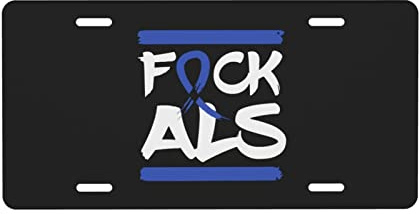 Placa de matrícula Fuck ALS de 6 x 12 para decoración de Coche, Parte Delantera de Aluminio y Metal para Coche, camión o Todoterreno