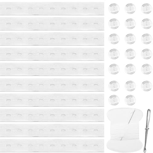 CANIPHA 10-teiliges weißes Hosenbund-Straffungswerkzeug, Taillenversteller für weite Hosen, Hosenbund-Straffer für Frauen, Bund-Straffer für Kinderhosen, Schwangere, Hosenbund-Verstellung für Männer