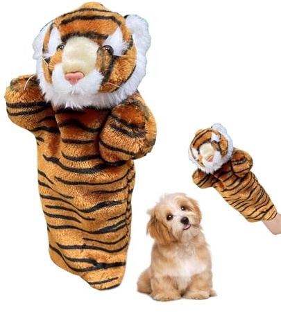 Puppet fatto a Mano in Peluche, pupazzi a Mano Animale | Puppets Animali Giocattolo Peluche, interattivo adatto alla Pelle per Cucciolo Medio Animali