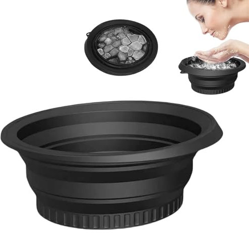 Bagno di ghiaccio con raffreddamento, bagno di ghiaccio, ciotola pieghevole, per il viso e il bagno di ghiaccio, per la cura quotidiana