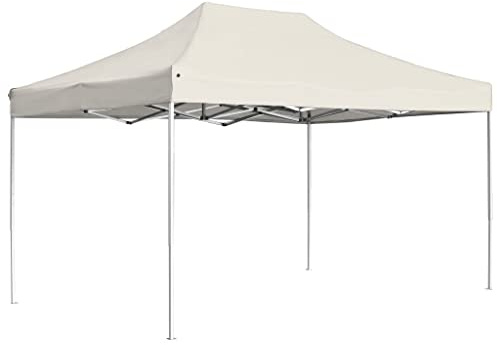 Professionellt hopfällbart festtält aluminium 4,5 x 3 m grädde