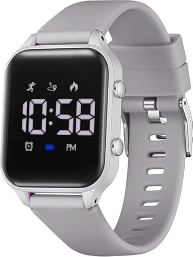 Timever Kids Digital Watches for Boys Girls, Sports Watch with Fitness Tracker, Pedometer, Alarm Clocks, Stopwatch, No App Needed Waterproof Kids Watch, Gift for Teens Student Girls Boys Ages 5-14