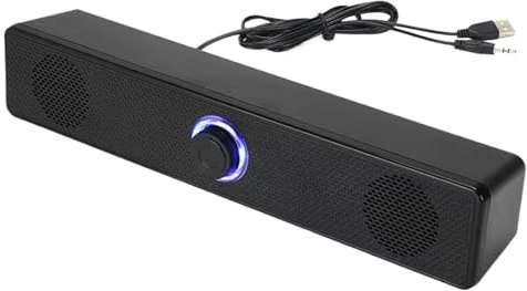 Hitburu Barra De Sonido para TV,De Cine En Casa Soundbar - De Sonido Inalámbrico con Graves Profundos Y Potenciador De Volumen para TV Escritorio Portátil Proyector