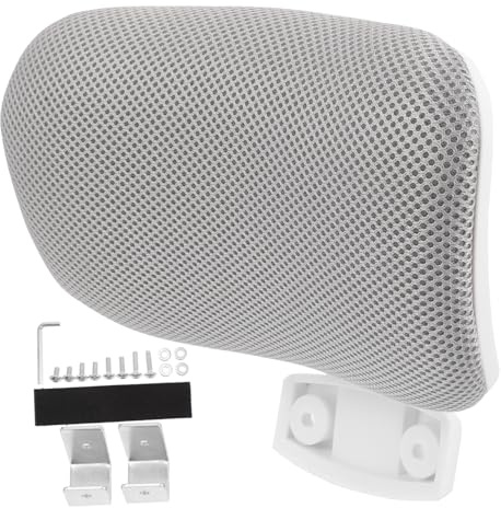 SMASOLO Supporto Testa Regolabile per Sedia da Ufficio Cuscino Ergonomico in Materiale Resistente per Protezione Collo e Testa Facile da Installare con Clip Adatto Sedie da Scrivania