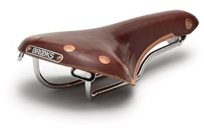 Brooks England Swift, Racing Leather Saddle with Hand-Hammered Copper Rivets, Brown, One Size