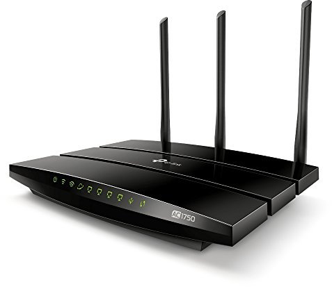 TP-Link Archer C7 Dualband Gigabit WLAN-Router (1300Mbit/s (5GHz) + 450Mbit/s (2,4GHz), 1750Mbps, 5 Gigabit LAN Port, 1 USB 2.0 Ports) schwarz
