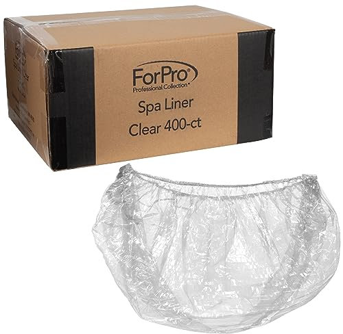 ForPro Professional Collection Spa Liners, Fit All Pedicure Spas, Disposable Liners, Clear, 400-Count