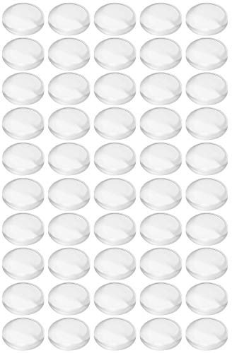 50 topes adhesivos de protección, almohadillas de goma transparente, para puerta de armario, puerta de cocina, baño, oficina, amortiguadores de ruido, 8 x 4 mm