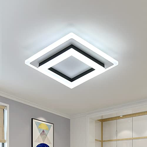 AUA LED Ceiling Light, 24W Modern Ceiling Lamp, LED Ceiling Lights for Bedroom Hallway Office Kitchen Living Room, Cold White 6500K