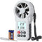 Digital Anemometer, Wind Speed Meter with Temperature Sensor, Wind Gauge Air Flow Velocity Measurement with LED Light, MAX/MIN/AVG, Wind Measuring Tool for Sailing/Surfing/Hiking/Kite Flying-Gray