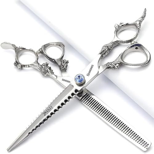 Friseurschere Friseurschere Friseurschere Superscharfe Friseurschere 6/7/8/9 Zoll Schere zum Schneiden von Haaren, stabiles Handgefühl (7-Zoll 2Stück)