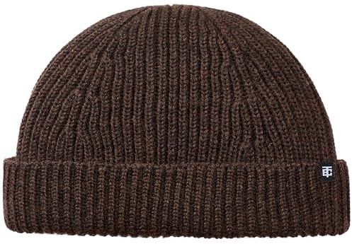 Enter the Complex® Bonnet Court Fisherman - pour Homme et Femme - 100% Laine mérinos, Marron, Taille Unique