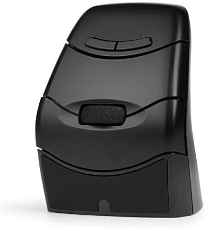 BakkerElkhuizen DXT 3 Wireless, trådlös precisionsmus, vertikal mus, högers- och vänsterhänt, svart