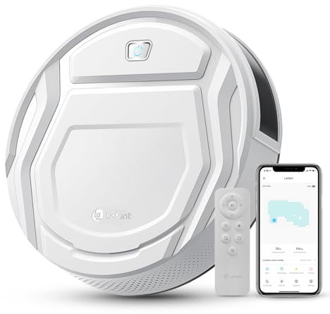 LEFANT M210 Robot Aspirapolvere, Aspirazione 2200Pa,Robot di ricarica automatica ultrasottile,Pulizia della casa,Autonomia 120 min, 6 Modalità di Pulizia,Wi-Fi/App/Telecomando