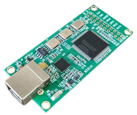 Xbsduih XU208 Módulo de Interfaz Digital USB XU208 Módulo de Interfaz de Audio USB Tarjeta Paso a Paso de USB A I2S/IIS DSD256/PCM384 Durable Fácil de Usar
