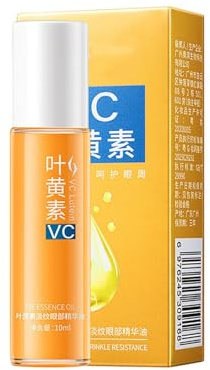 Lutein Eye Essence Oil,Huile Essentielle Anti-Rides Avec VC & Lutéine,Essence contour des yeux à la lutéine,Sérum contour des yeux anti-âge pour éliminer les rides,les poches et les cernes (10ml, 1pc)