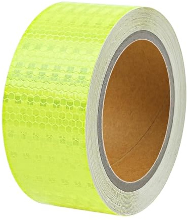 Fluoreszierendes Reflektierendes Klebeband, 5 CM × 10 M hohe Sichtbarkeit Reflektorstreifen im Außenbereich, Wasserdichtes Selbstklebendes Reflektierendes Klebeband für Fahrzeuge, Fahrräder，Kleidung