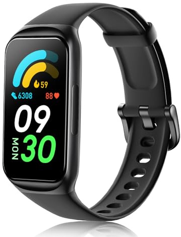 AKEDA Orologio Smart 1.47'' Schermo Touch, Braccialetto Fitness con Podometro, Cardiofrequenzimetro e Monitoraggio Sonno, Sportivo Impermeabile con Batteria Lunga Durata, Compatibile con Android iOS