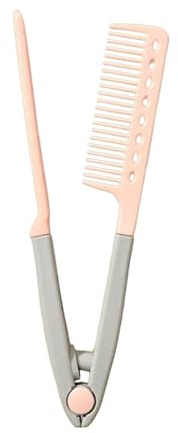 Pettine lisciante per capelli – Pettine dritto a forma di V in PVC, versatile raddrizzatore per barba da uomo, spazzola portatile da parrucchiere | Forniture per stiratura a casa per pendolarismo