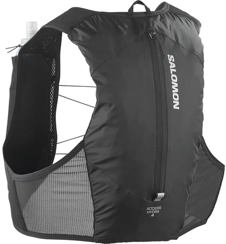 Salomon Hydra Access Vest 4 One Flask, gilet di idratazione minimalista con tasche facili da usare, bere senza sforzo e comfort SensiFit, borraccia morbida da 500 ml inclusa per brevi percorsi