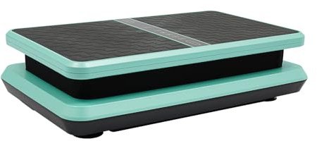 HUOMMGS vibrationsplatta med 99 Dang intensitetsnivåer och 1–15 minuter timer uppgradering skakplatta sport för hemmet vibrationsplatta med fjärrkontroll upp till 150 kg sportutrustning hemma (grön)