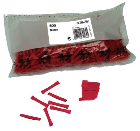 Herlitz 791848 Nieten 500 Stück rot , mit Aufdruck